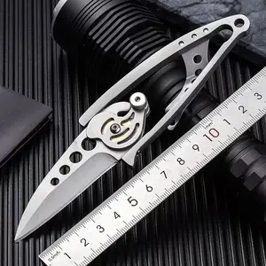 Snap Lock 5102 Pocket Knife Stainless Steel Plain Blade, Durable Camping Fishing Folding Knives Outdoor EDC Tool