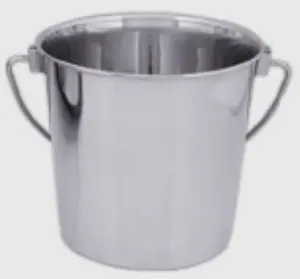 212 MAIN SS0144 9 Qt Stainless Steel Round Bucket - Laundry Detergent Bucket, Easy-Cleaning Home Care Supply