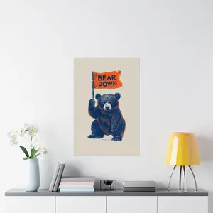 Vintage Chicago Bears Poster – Cute Bear Bear