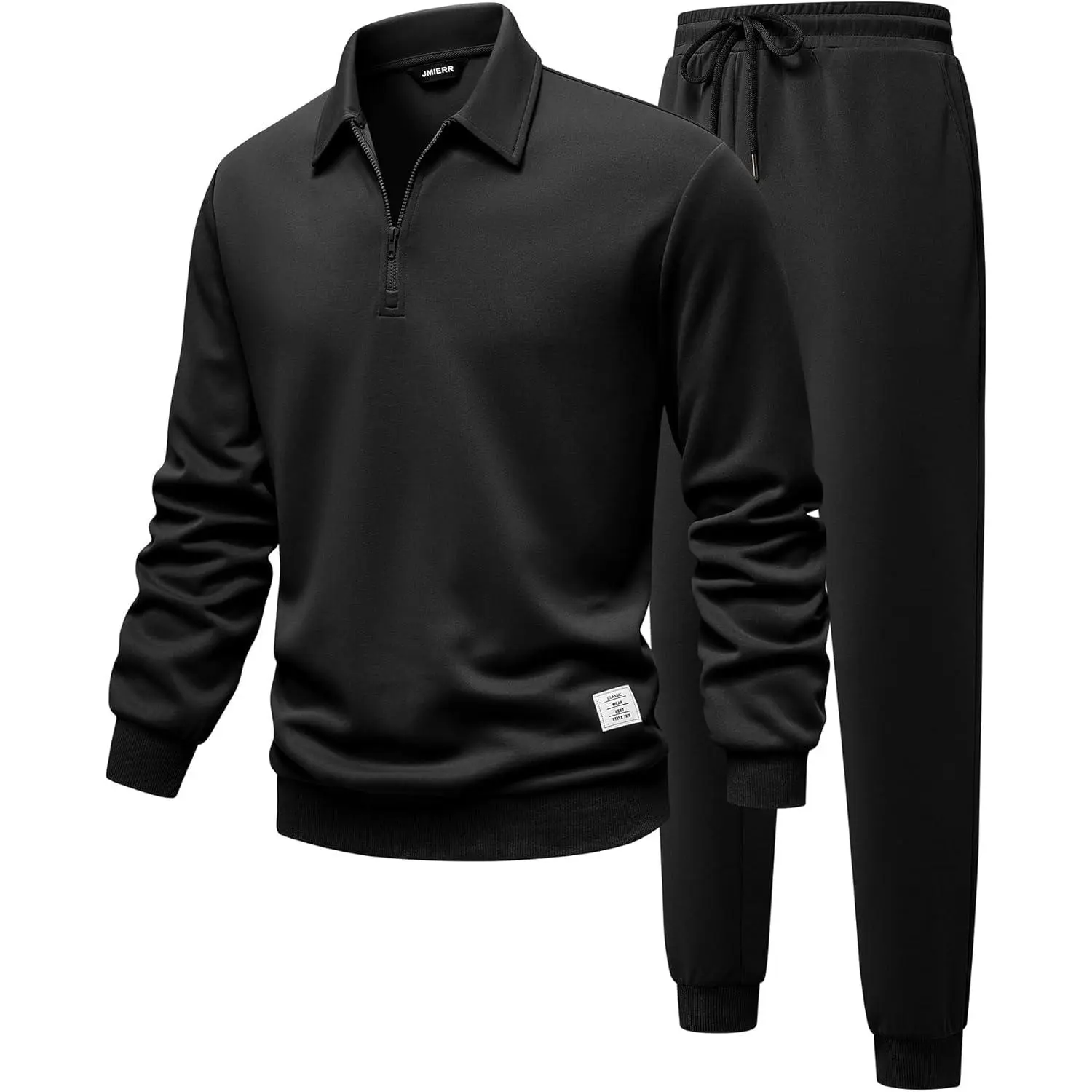 JMIERR Men's Track Suits 2 Piece Outfits Quarter Zipper Polo Shirt Tracksuit & Joggers Sweatpants Sweatsuit Sets