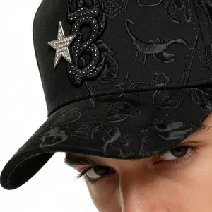 B-STAR GRAFFITI EL BARBAS HATS BLACK SNAPBACK HAT BARBGRAFFI BLK Embroidered Adjustable Baseball Cap for Men & Women