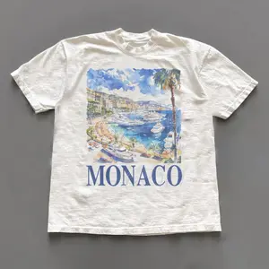Vintage Monaco Italy Graphic T Shirt, Unisex Retro Summer Shirt, Nostalgia Monaco Tee, Vintage Style Cotton Tee, Sail Shirts