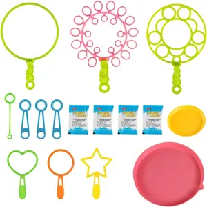 Bubble Wands kit Party Favors for Kids Bulk Toys Party Supplies Christmas Birthday Wedding Bath Time Gifts for Boys Girls (Various)