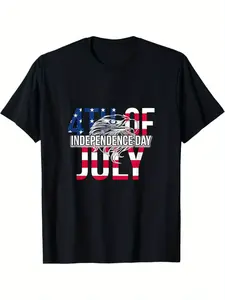 4th of July Patriotic T-Shirt for Men and - Cotton