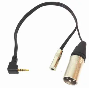 iPhone/iPad Microphone Adapter Cable with XLR Male + Headphone Jack