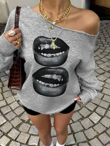 Women's Pullover Sweatshirt, Cool Streetwear Hip-Hop Style, Casual Fashion for All Seasons, Trendy Youth Clothing, Womenswear