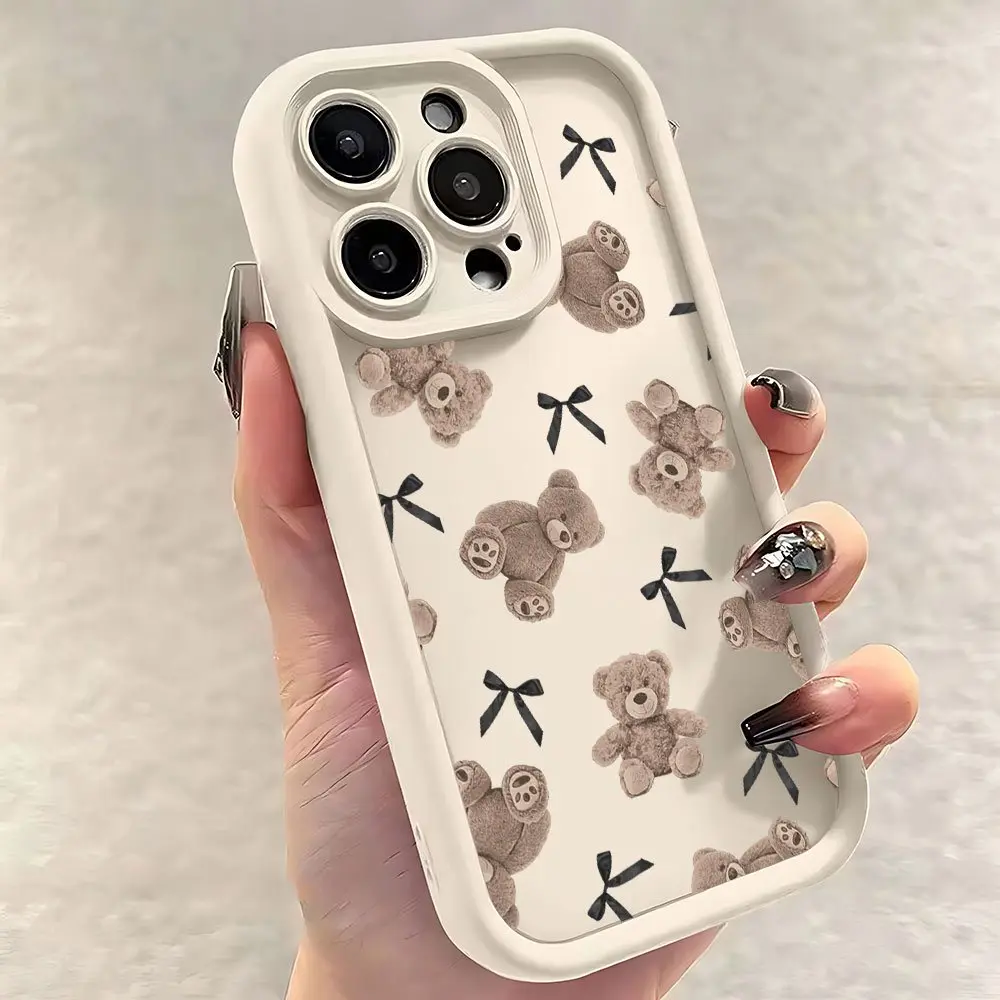 Cute Bow-Knot Shockproof Soft TPU Smartphone Casing, Handheld Protective Cover for iPhone X/XS/XS Max/11/12/12 Mini/13/13 Mini/14/15/16/16E/17, Ideal Holiday Gift for Friends, Mobile Phone Accessories,summerwins summerwins