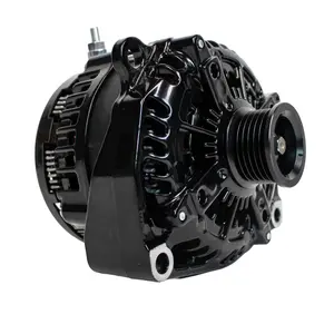 AutoTech Alternator for Chevy/GM 400 Amp High Output Alternator 4.3L–8.1L Engines (2005–2024) | Upgrade for Car Audio, Trucks & SUVs | GLOSS BLACK  – Model AT-HP-8301-400A-BK