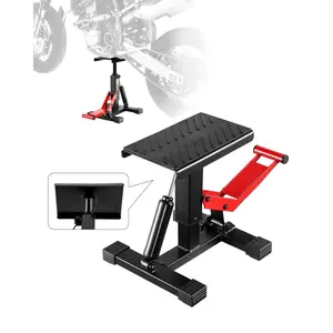 VEVOR Dirt Bike Lift Stand, Motorcycle Jack Lift Stand 1200lbs Capacity and Hydraulic Lift Operation, Hoist Table Adjustable Height 9.8"-18.3" for Dirtbike Repair, Maintenance, Dirt Bike Accessories Tire Inflator Tool Automotive Tire Inflator