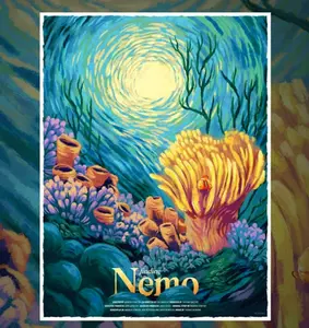 Finding Nemo 24 Grace PC Regular Edition Minimalist Abstract Art Print for Beach House Decor Vintage Wall Art Unique Artistic Ornaments