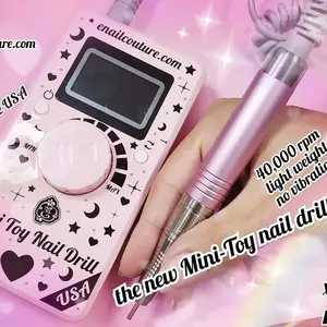 Mini Toy Nail Drill 40k  40000 RPM Professional Portable High Speed Nail Art Grinding Machine for Manicure Pedicure Nails