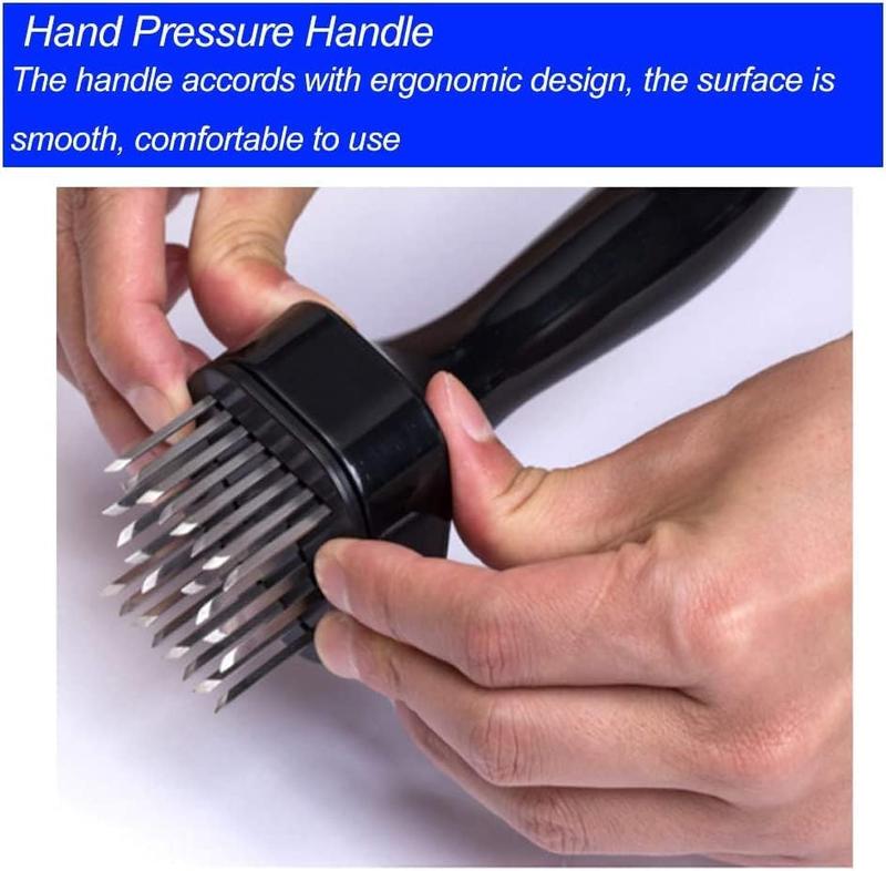 Meat Tenderizer with 24 Stainless Steel Blades for Tenderizing Steak & Grilled Meat Durable Compact Design Kitchen Essential