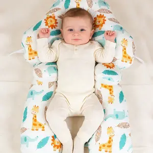 Newborn Baby Pillow Dual-Sided Universal Design, Soft Plush Material, Cute Animal Print Pattern, Perfect Gift for New Parents