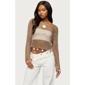 Edikted Women's Macarena Crochet Charm Top
