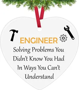 Christmas Ornaments for Mechanical Engineer - Design Engineering Gear Inspirational Gifts for Architect, Construction Engineer, Engineering School Graduation