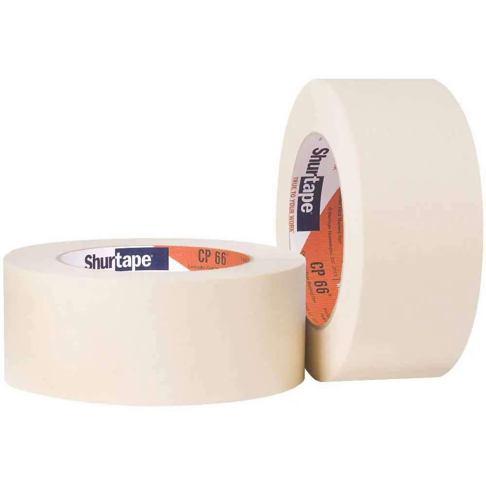 Shurtape 689-212293 Crepe Paper Masking Tape, 55x48mm, 3 in Core, High Adhesion, Easy to Unwind, Conforms Well to Irregularly Shaped Surfaces