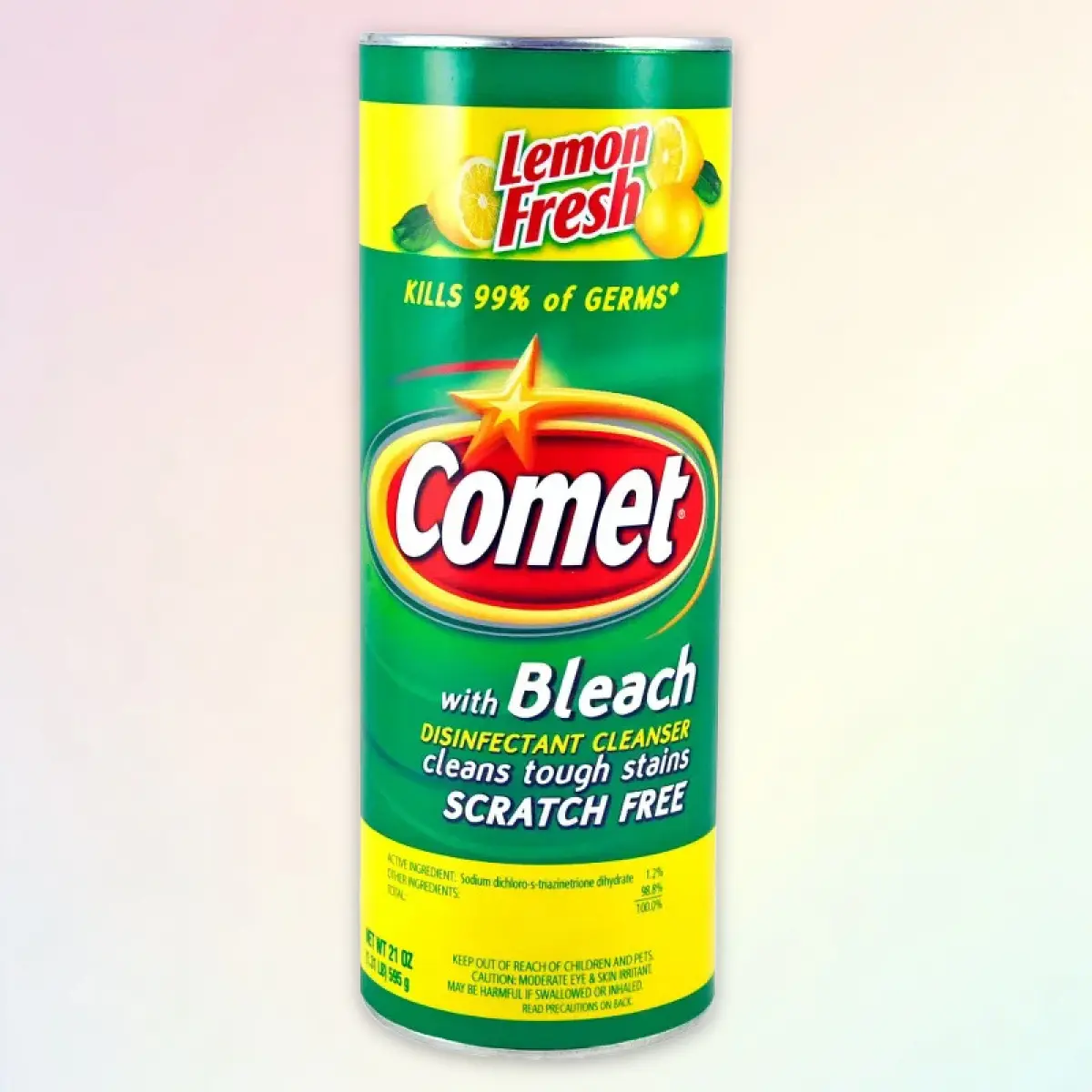 Comet Lemon Fresh Disinfectant Cleanser with Bleach - 21oz