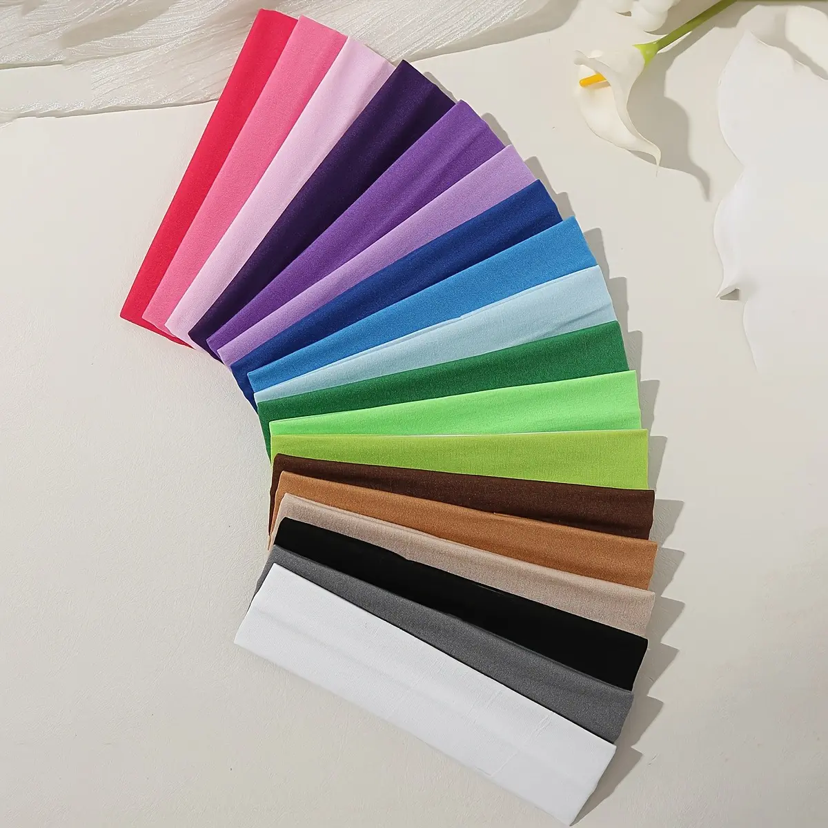 [Yoga Headbands 18pcs] 18pcs Yoga Headbands for Men and Women, Sweat-Stopping Sports Headbands for Basketball, Running, Fitness, Sweat-Absorbing Head Wraps, Hair Bands, and Sweat-Wicking Headbands
