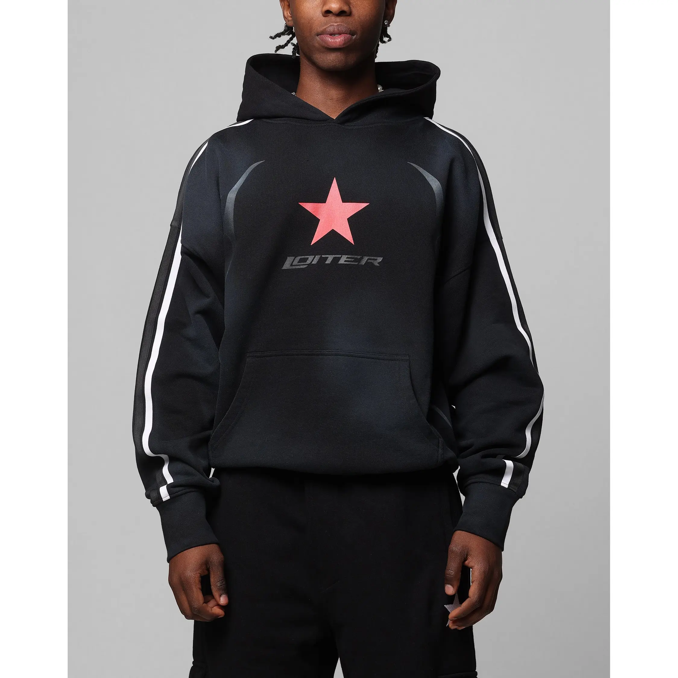 Loiter Trackstar Hoodie Washed Black