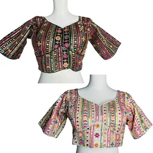 3/4 sleeves rajestanee blouse Top Womenswear Lady Women Comfort Short