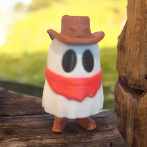 Mini Cowboy Ghost with Surprise Boots, Halloween Desk Decor