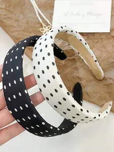 Women's Polka Dot Pattern Casual Polyester Headband, All-Season Universal Design, Stylish Women's Hair Accessory, Headband For Women