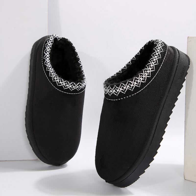 Women's Slippers Platform Mini Boots Short Ankle Boot Fleece Lined Sneakers House Slippers Anti-Slip Snow Boot For Outdoor Springfresh