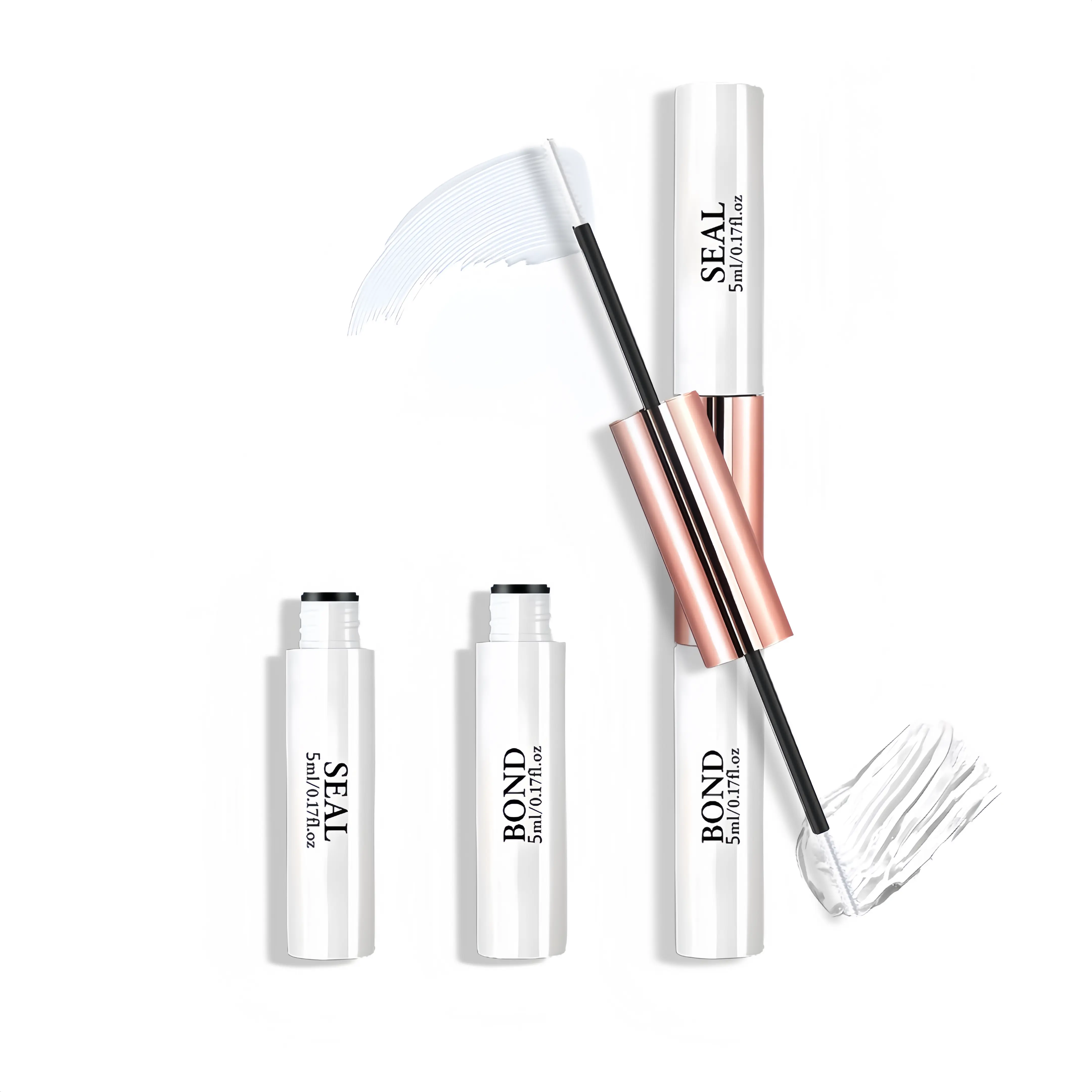 3-in-1 Eyelash Extension Kit with Lash Clusters, Bond, Seal, and Makeup Remover, Waterproof and Long-Lasting for a Natural Look, False Eyelash Removal Eye Makeup Remover, Eyelash Remover, Lash Bond Eye Makeup Remover