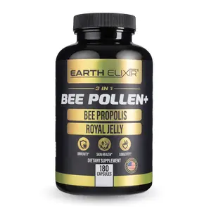 3 in 1 Bee Pollen, Bee Propolis & Royal Jelly Natural Wellness Boost High Potency Supplement