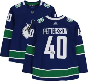 Elias Pettersson Vancouver Canucks Autographed Blue Adidas Authentic Jersey - Fanatics Authentic Certified