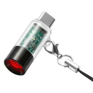 Compact USB‑C Rechargeable Windproof Waterproof Lighter Keychain, Plug‑In Power Activation, 10s Auto Shut‑Off, Mini Lightweight Accessory