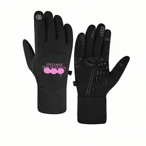 1 pair with Swedish House Mafia Graphic Pink Lettering SHM Logo Drawstring Music Feswinter gloves hiking gloves Touch Screen Flexible Design Winter Activities Adults Warm winter gifts Stylish Classic Cozy