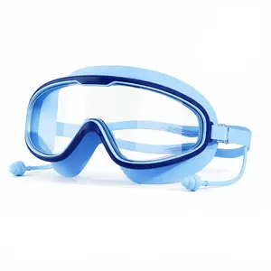 Swim Goggles  Anti-Fog Wide View No Leakage Swimming Goggles for Kids 3-15 with Earplugs, Children's Large Frame Waterproof and Anti-Fog Swimming Goggles, 2026 New Kids Swim Goggles
