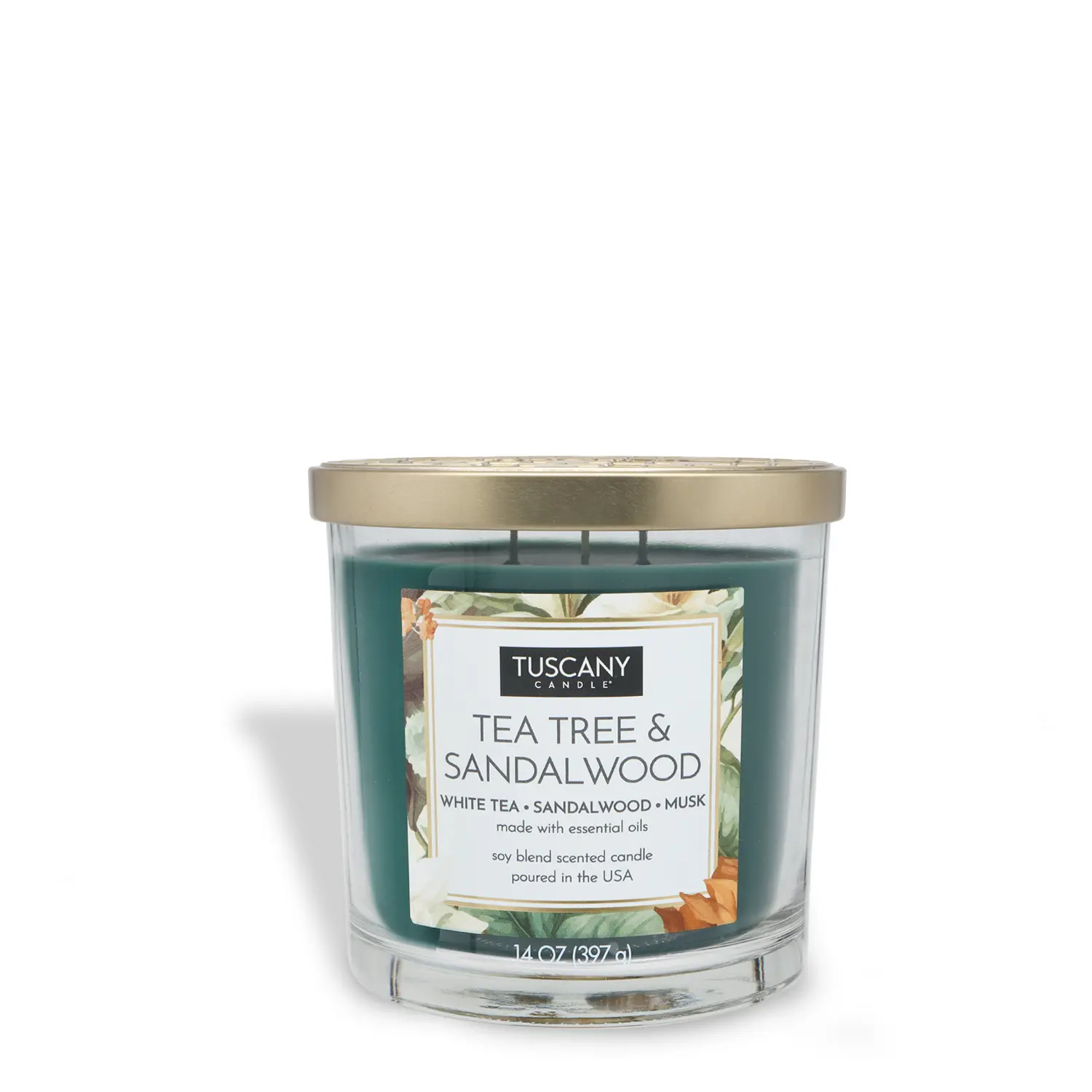 Tea Tree & Sandalwood Long-Lasting Scented Jar Candle (14 oz)