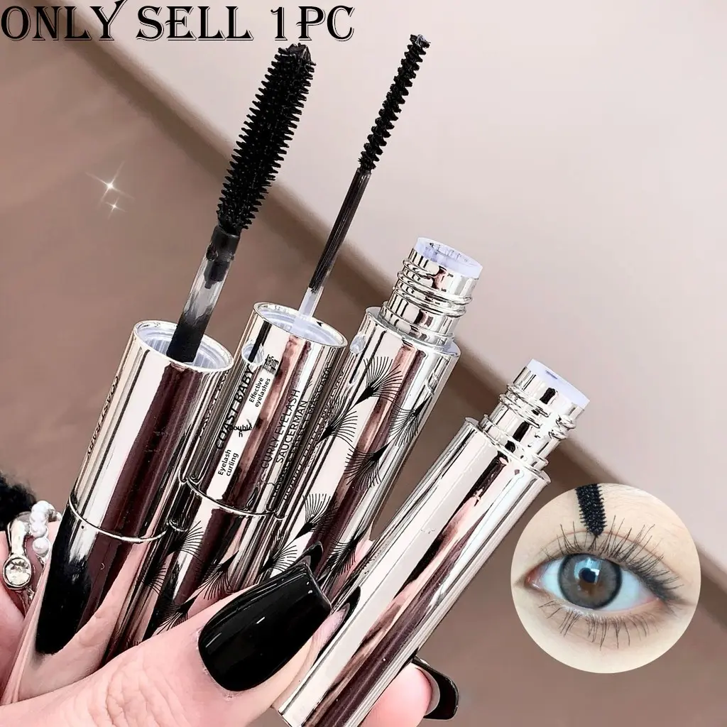 2-in-1 Curling Lengthening Mascara, Waterproof Smudge-proof No Clumping Volumizing Mascara, All-day Hold Dual-ended Mascara for Lash Lift Long Lasting Longwear Double Head Mascara