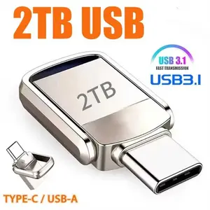USB Flash Drive 2TB 3.2 Type C PenDrive Memory Stick 2TB Pen Drive Flash Disk for PC Smartphone Storage U Disk
