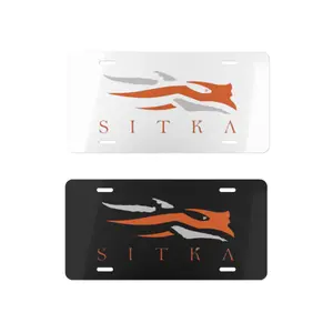100% Aluminum Hunting Logo License Plate, Durable Metal Camo Orange Vehicle Tag for Car Exterior Accessories