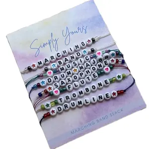 Marching Band Customizable Beaded Bracelet | Customizable and Adjustable Bracelets