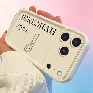 Jeremiah 29:11 Bible Verse TPU Smartphone Cover, Christian Inspirational Durable Silicone Protective Shockproof Case for iPhone 17, 16, 15, 14, 13, 12, 11 Pro Max, Mobile Phone Accessory