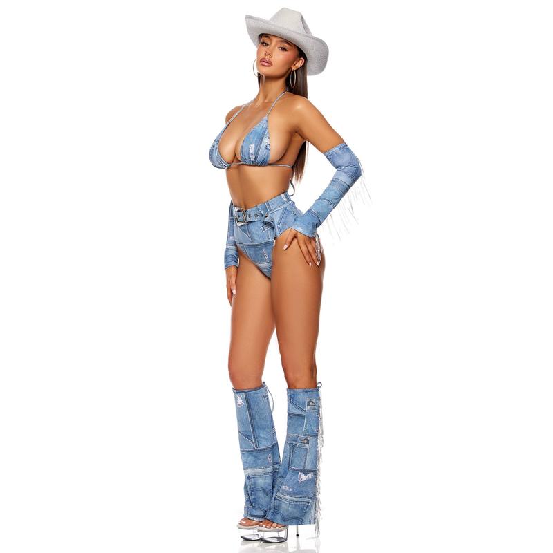 Denim Wrangler Cowgirl Costume