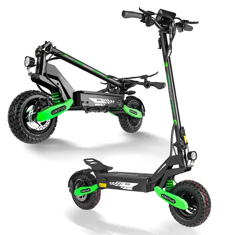 EOEOTWO GT06 Adult Electric Scooter - 1200W High-Power Motor, 48V 13/23.4Ah Battery, 20-40 mi Range, 11-in All-Terrain Tires, Foldable, Front & Rear Shock Absorption, Scooter for Adults for Commuting, 12-Month Warranty, 11-Inch All-Terrain Tires
