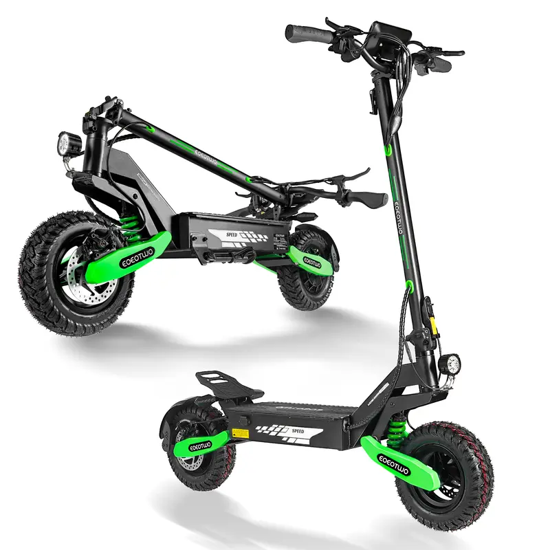 EOEOTWO GT06 Adult Electric Scooter - 48V 13/23.4Ah Battery, 20-40 mi Range, 11-in All-Terrain Tires, Foldable, Front & Rear Shock Absorption, Scooter for Adults for Commuting, 12-Month Warranty, 11-Inch All-Terrain Tires,outdoorfu