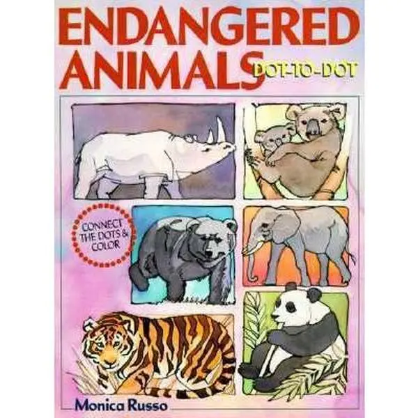USED-Endangered Animals Dot-To-Dot by Monica Russo (Paperback)