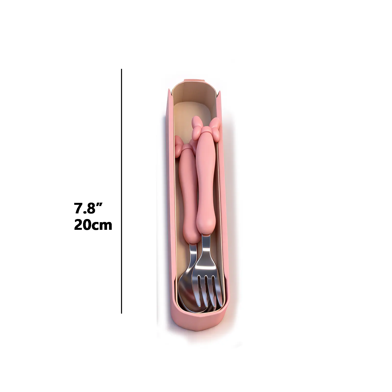 Bow Spoon Fork 2 Pcs Set-Pink