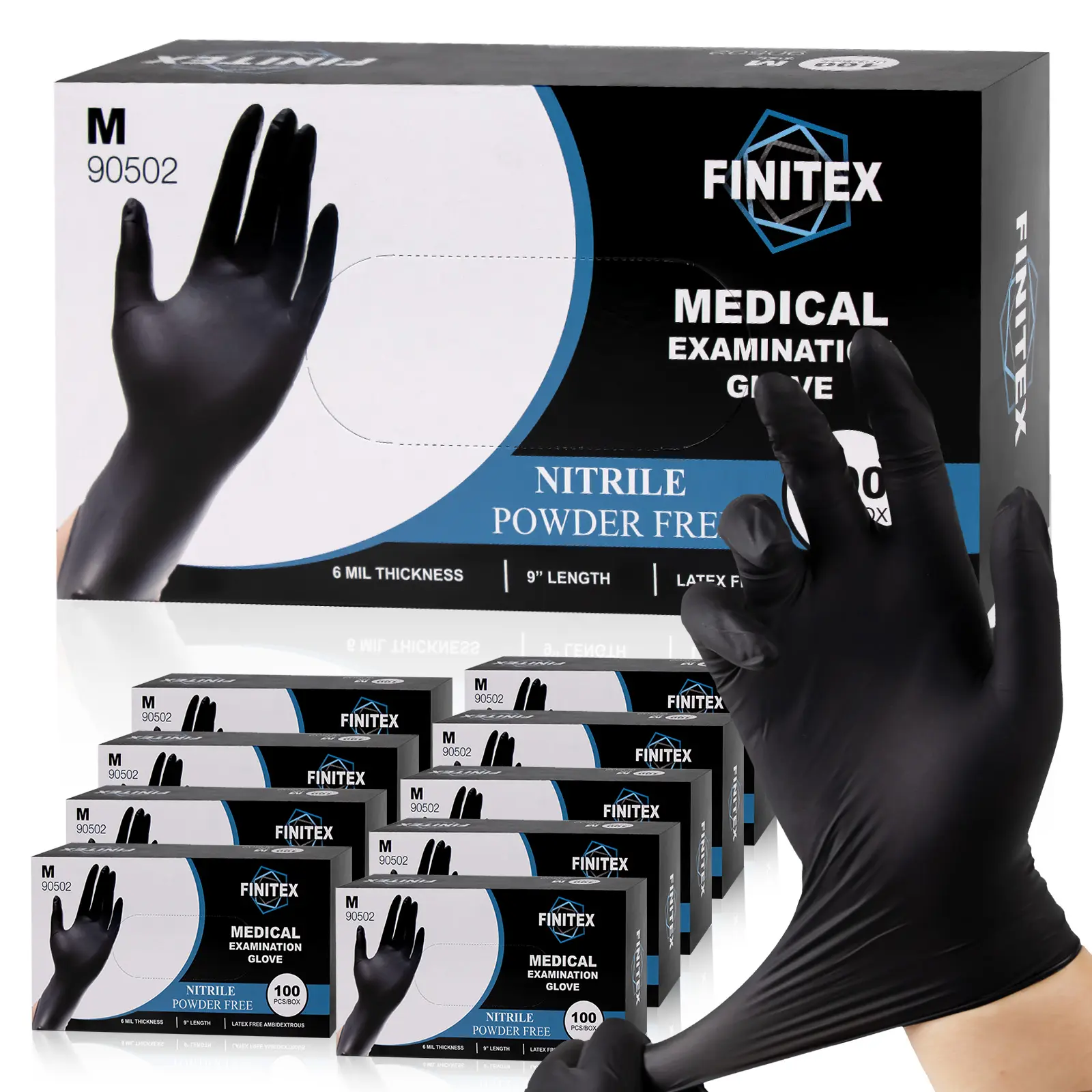 6Mil Heavy Duty Nitrile Disposable Gloves, Extra Strength Industrial Grade Puncture-Resistant Professional Work Cleaning for Mechanics Plumbing Construction Landscaping Gardening Farming Automotive Repair Painting Home DIY Tool Clean the kitchen,halloween