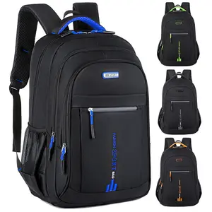 Slim Black Unisex Travel Hiking Daypack Multifunctional Trendy Nylon Casual Backpack Multi-Compartment Versatile Waterproof Lightweight Travel Laptop  Commuter Backpack