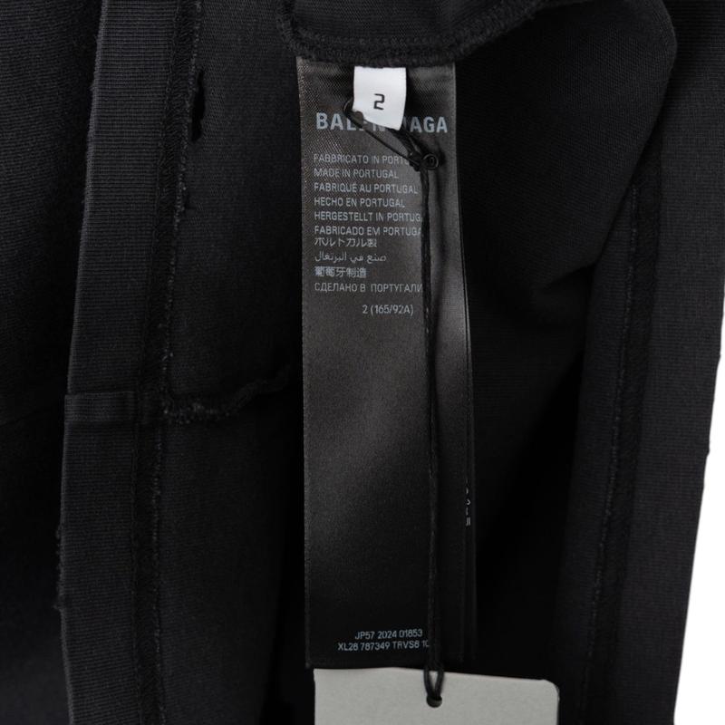 Balenciaga 3B Liquefied Logo Short Sleeve Tee Shirt Black Black