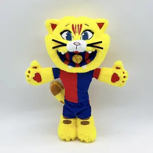 Barcelona Football Mascot Plush Toy — Small Party Favor & Delightful Birthday Gift — Creates a Joyful Atmosphere