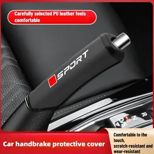 PU Leather Car Handbrake Cover, Dustproof Vehicle Gear Shift Protector, Manual Transmission Handbrake Sleeve, Car Interior Upgrade Accessory