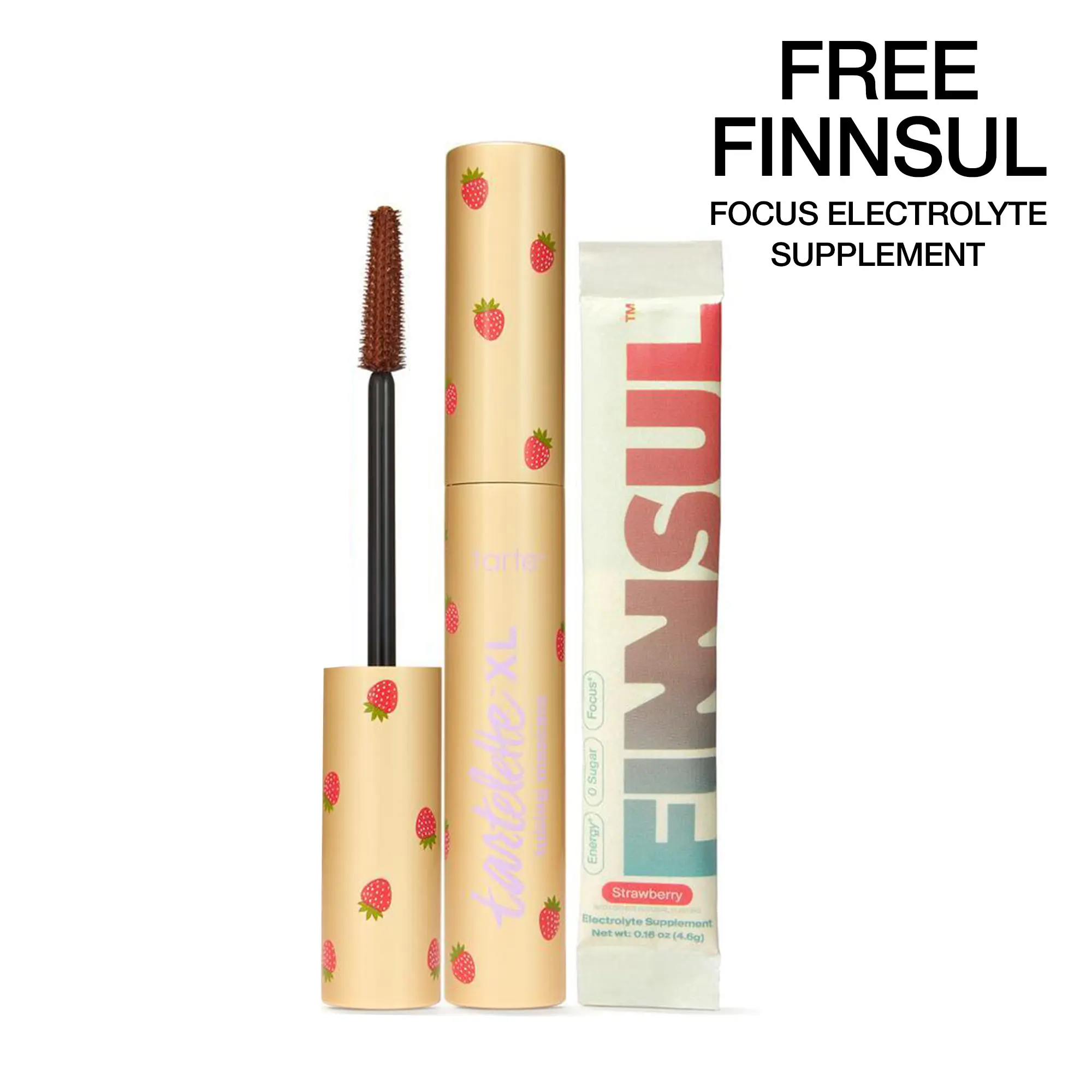 tarte x FINNSUL flutter & focus XL tubing mascara set - tartelette XL tubing brown mascara + FREE FINNSUL electrolyte supplement tarte x FINNSUL flutter & focus XL tubing mascara set - tartelette XL tubing brown mascara + FREE FINNSUL electrolyte supplement